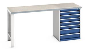 Bott Bench 2000x750x940mm with LinoTop and 7 Drawer Cabinet 940mm Standing Bench for Workshops Industrial Engineers 20/41004122.11 Bott Bench 2000x750x940mm with LinoTop and 7 Drawer Cabinet.jpg